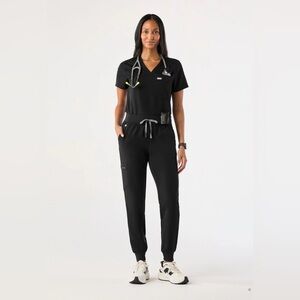 Figs Black Zamora Jogger Scrub Pants XS Petite